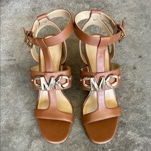 Michael Kors Brown Block Heel Sandals